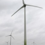 Wind turbine 'De Grote Geert' near Delfzijl, owned by a collective of some 3 000 households.