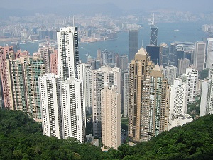 Hongkong Victoria Peak. Ecomodernisme is voorstander van verstedelijking.