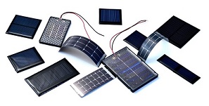 Kleine zonnepanelen.